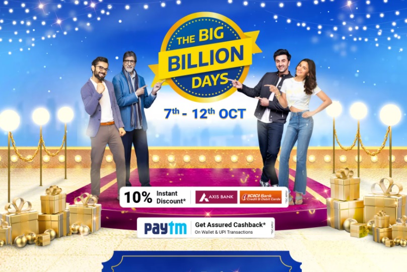 Flipkart Big Billion Days Sale 7th-12th October 2021 Offers List : 90% Off Festive Mobile Deals + 10% Axis/ICICI Bank Cards Discount